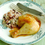 Roast chicken with rice