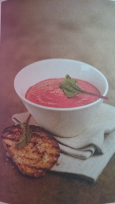chilled beetroot and sour cream soup