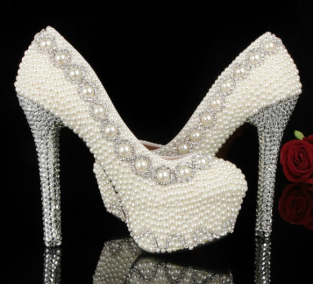 crystal high heels