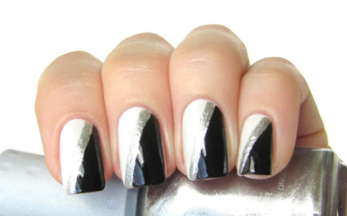 black and whitenails