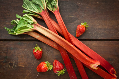 rhubarb and strawbery