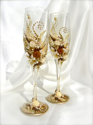 Handmade champagne glasses