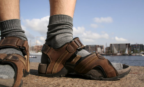 Socks with sandals